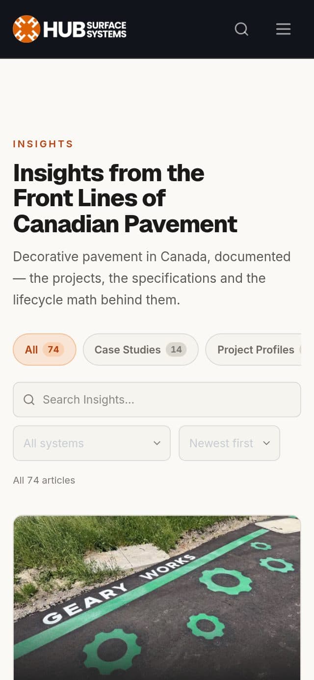 hubss.com field notes on a phone
