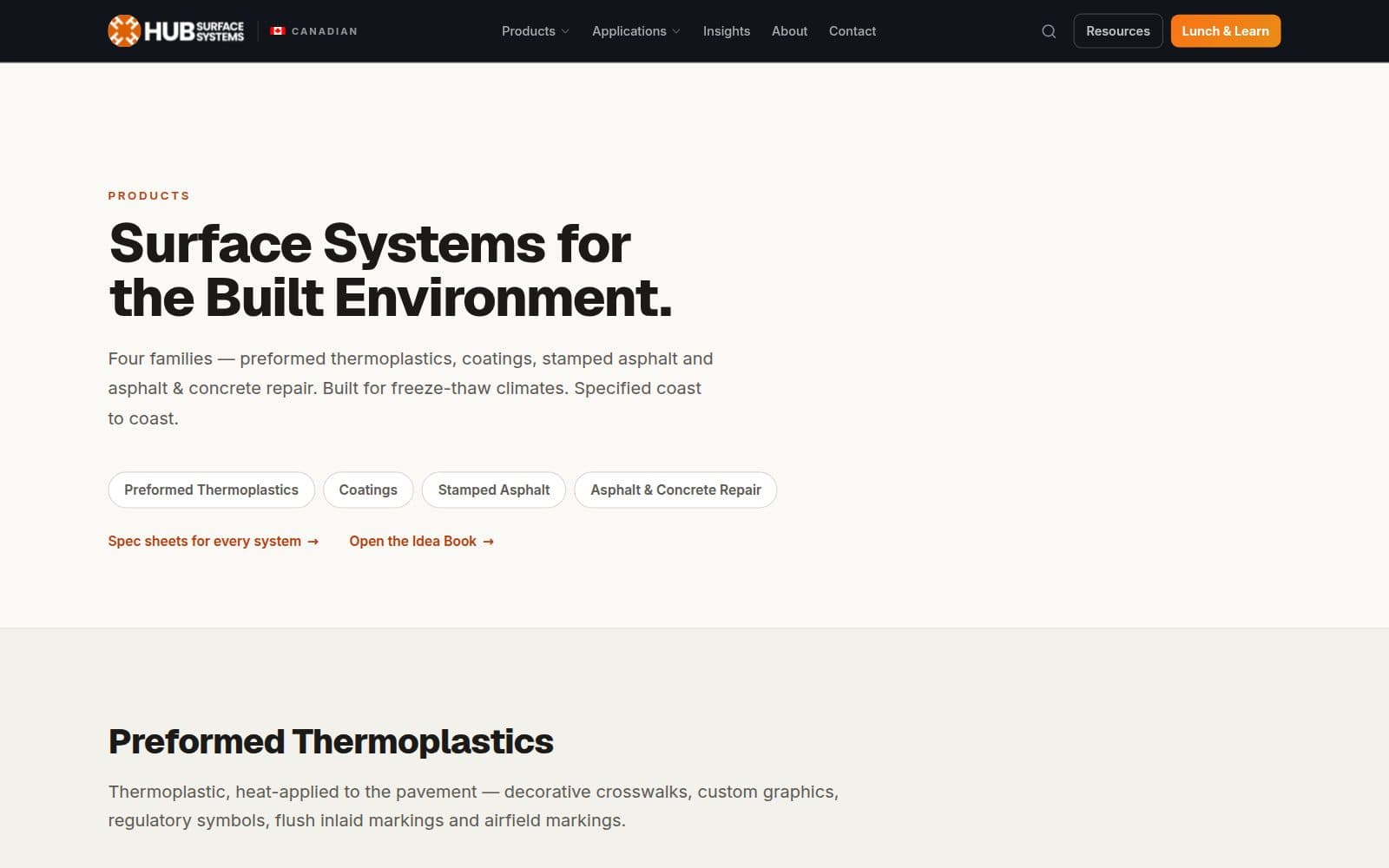 hubss.com — the product systems, four families