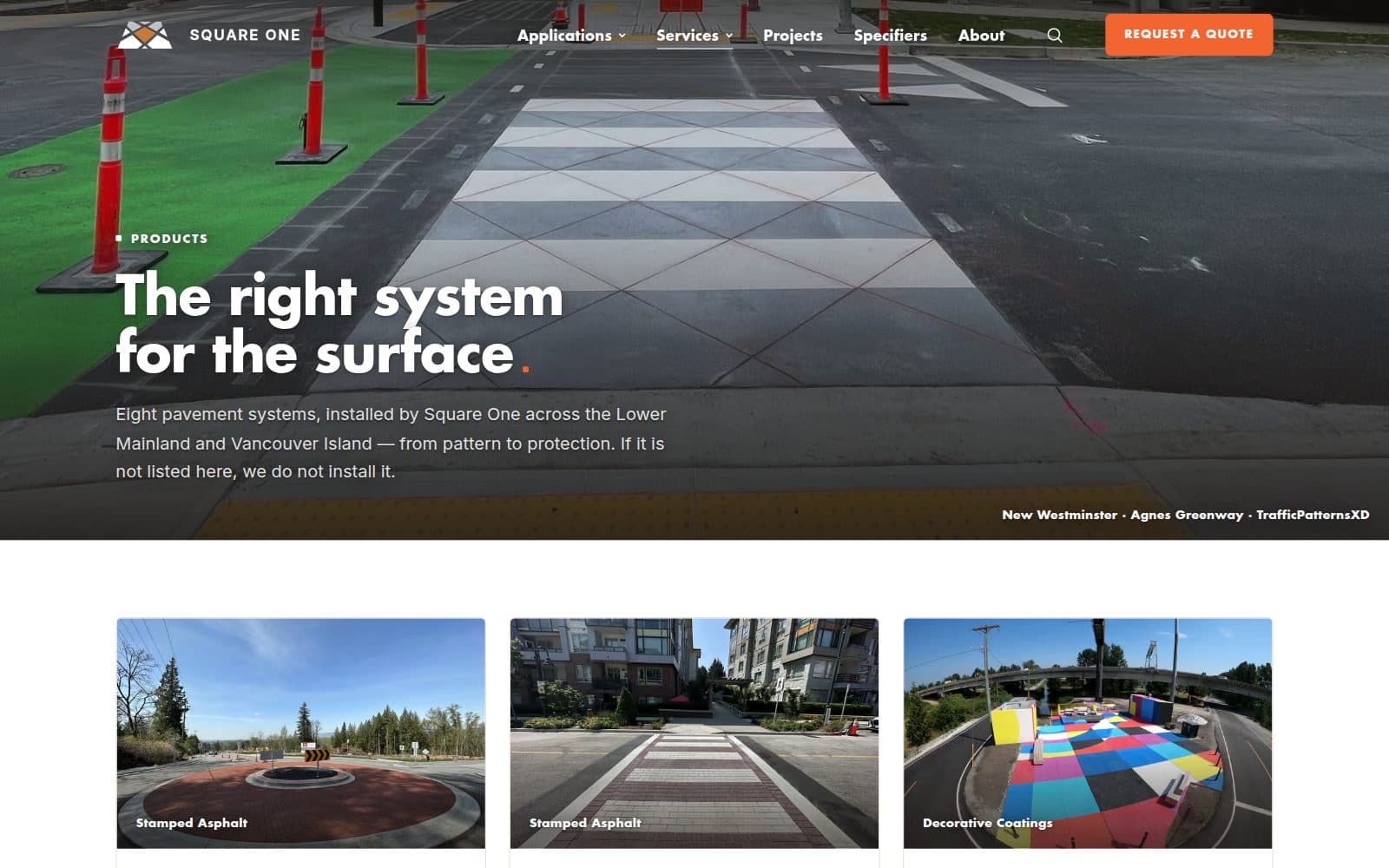 squareonepaving.com — the pavement systems